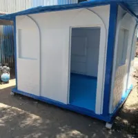 كابينة حراسة فيبر جلاس عريضة بباب ونوافذ